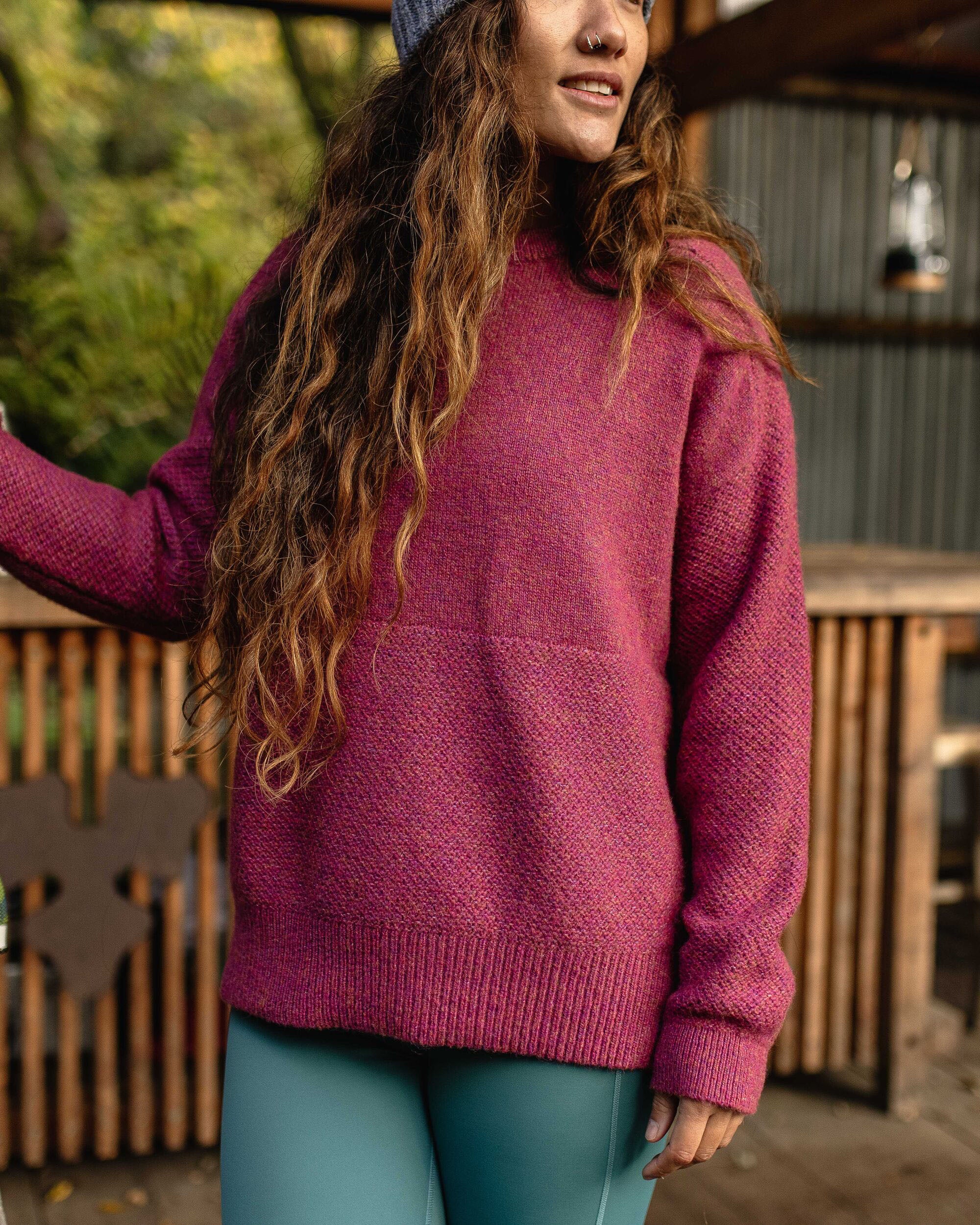 Cove Recycled Knitted Jumper - Rhubarb