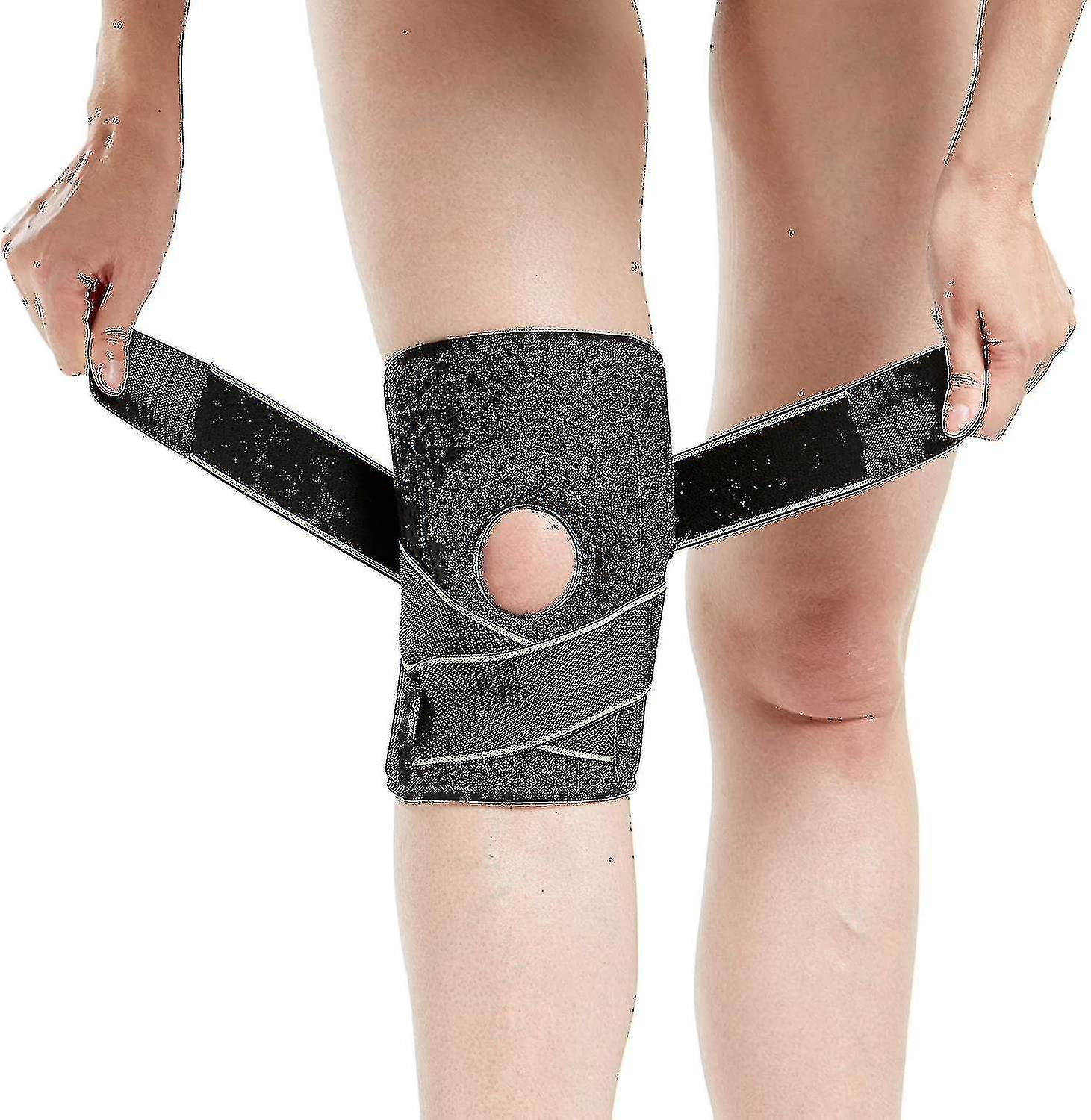 Knee Brace With Side Stabilizers Patella Gel Pads For Knee Support