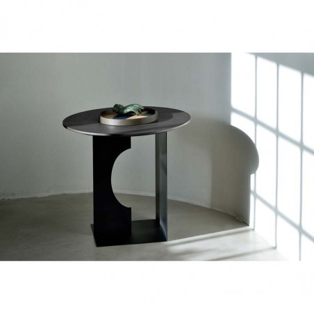 Table d'appoint en teck noir vernis Arc Ethnicraft - Mobilier intérieur - Mobilier - GRIIN