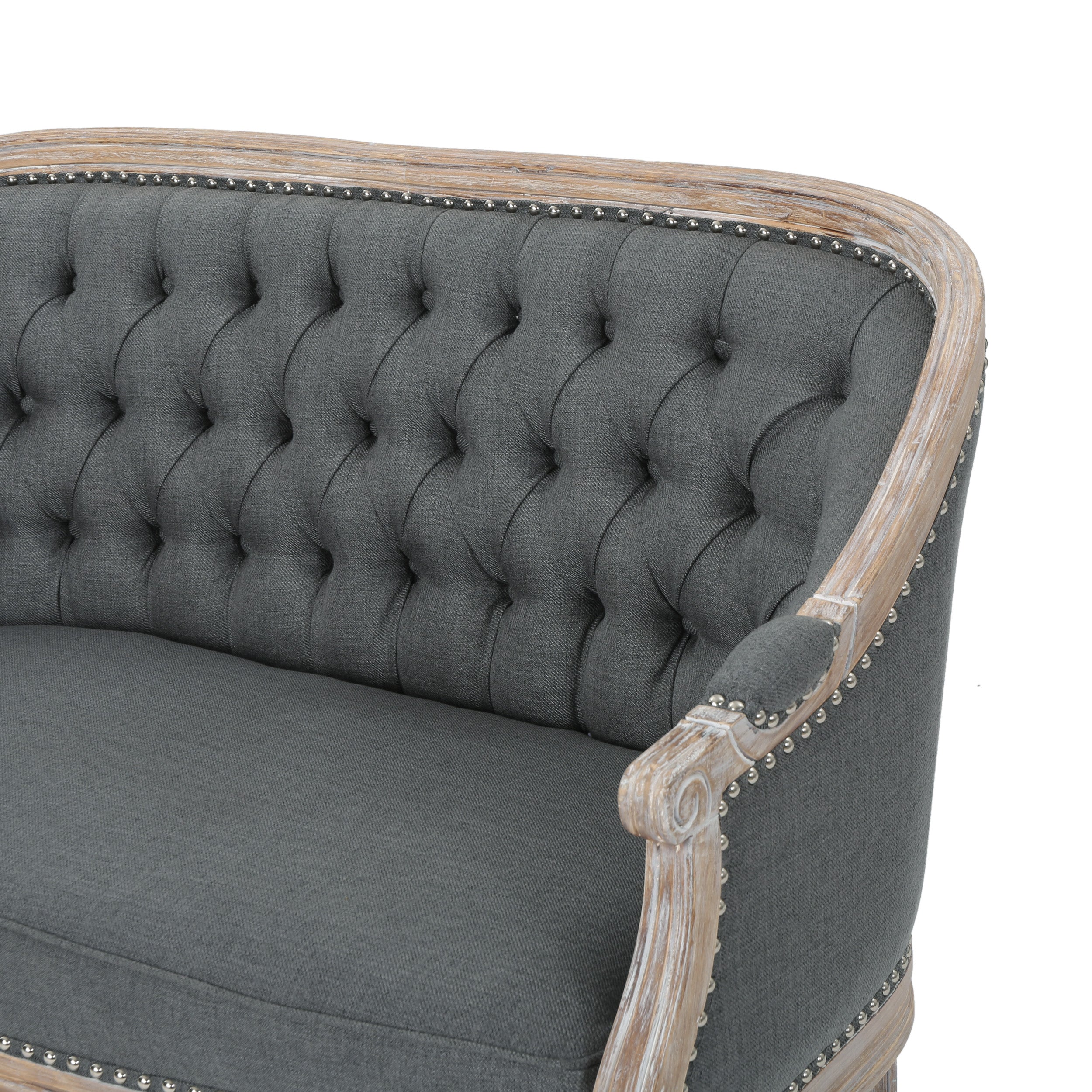 Megan Traditional Tufted Upholstered Loveseat