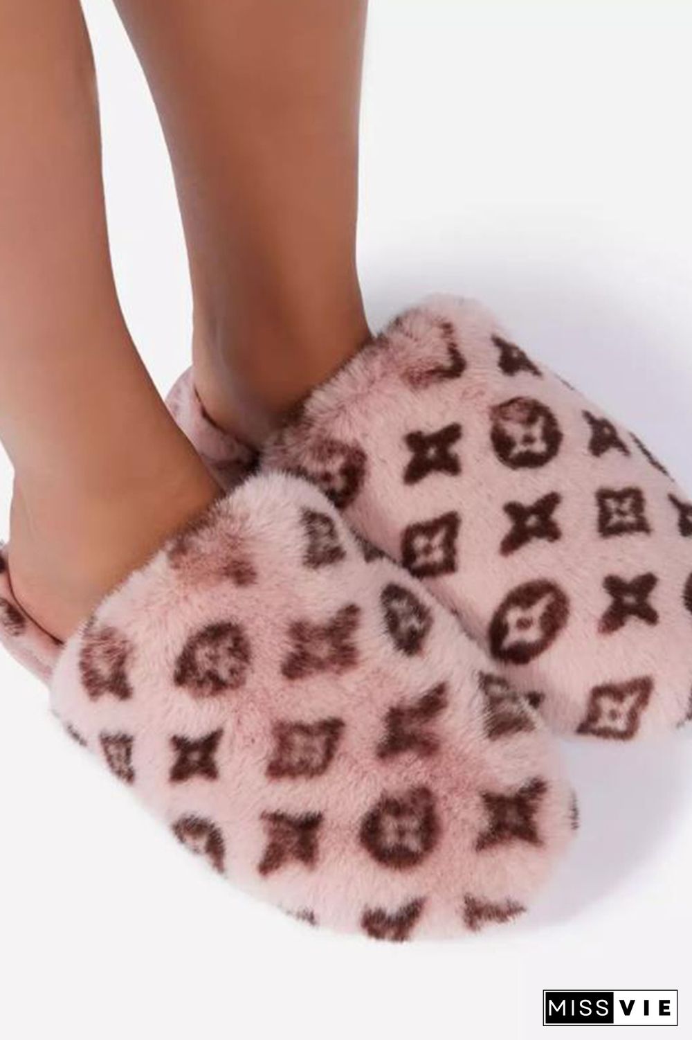 Multicolor Fluffy Home Slippers Wholesale