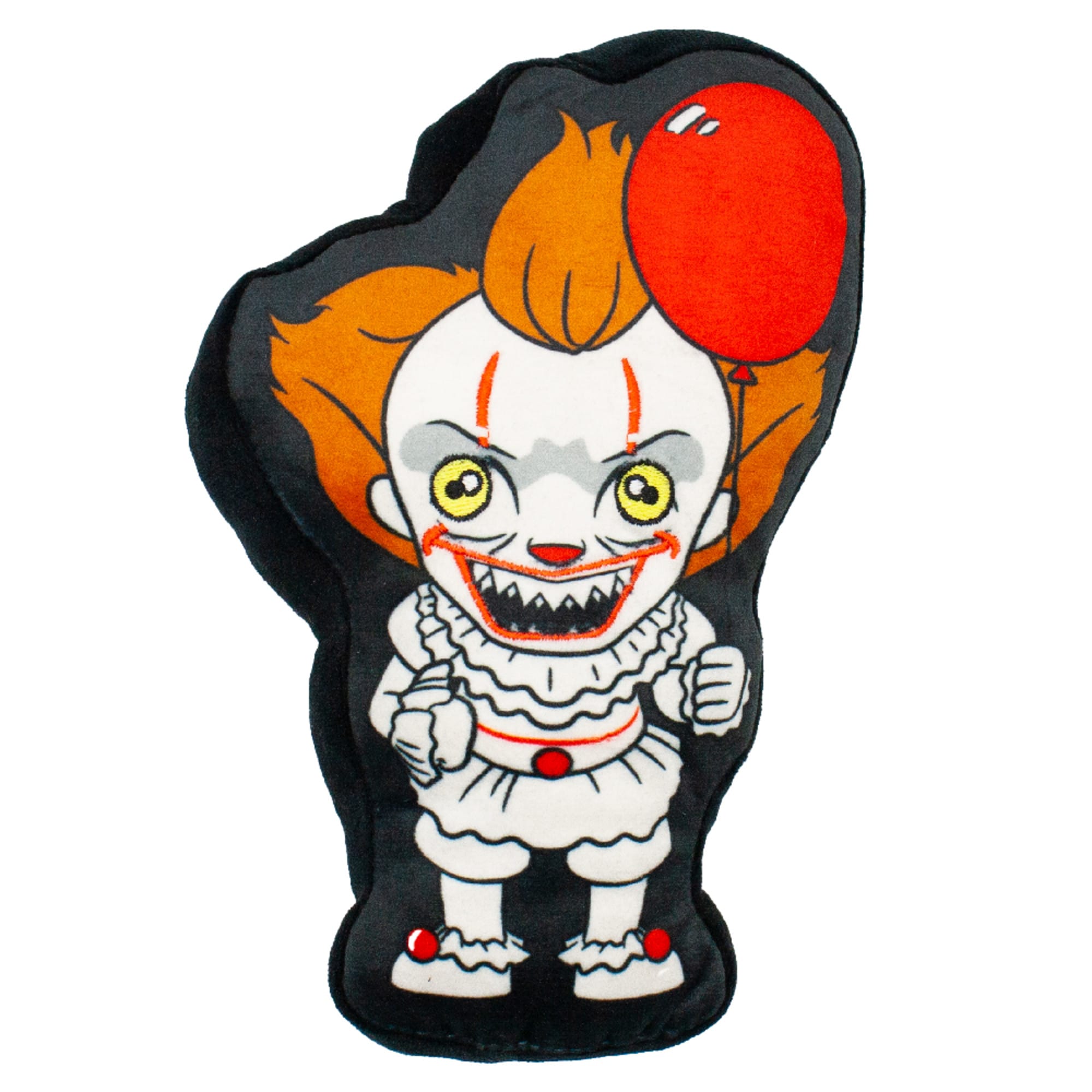 Buckle-Down Horror It Pennywise Red Balloon Pose Plush Squeaker Dog Toy， Medium