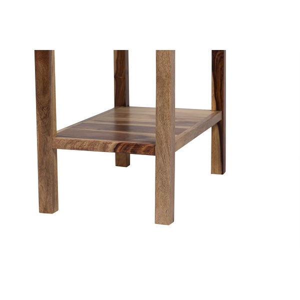 Wanderloot Solid Sheesham Wood Chairside End Table with Drawer