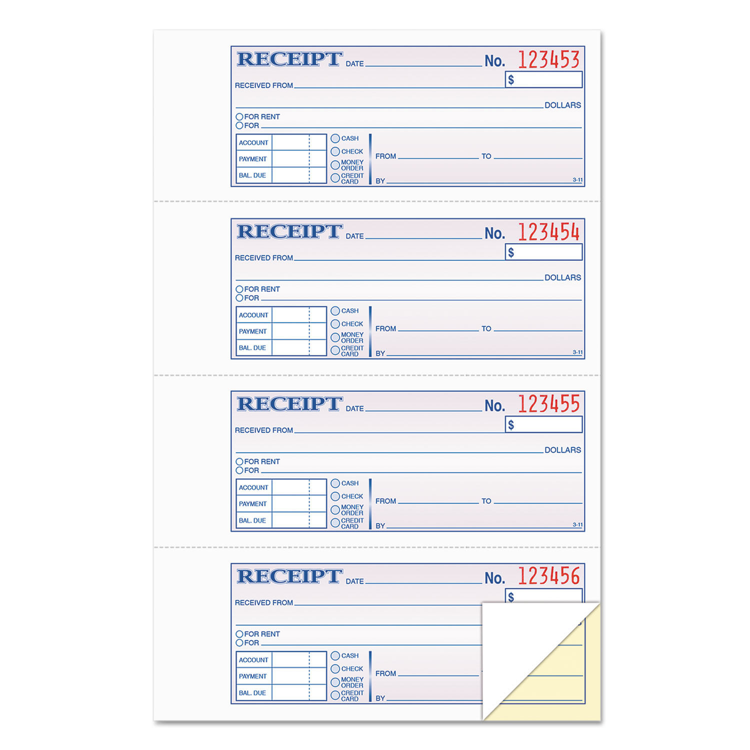 Money and Rent Receipt Books by TOPSandtrade; TOP46806