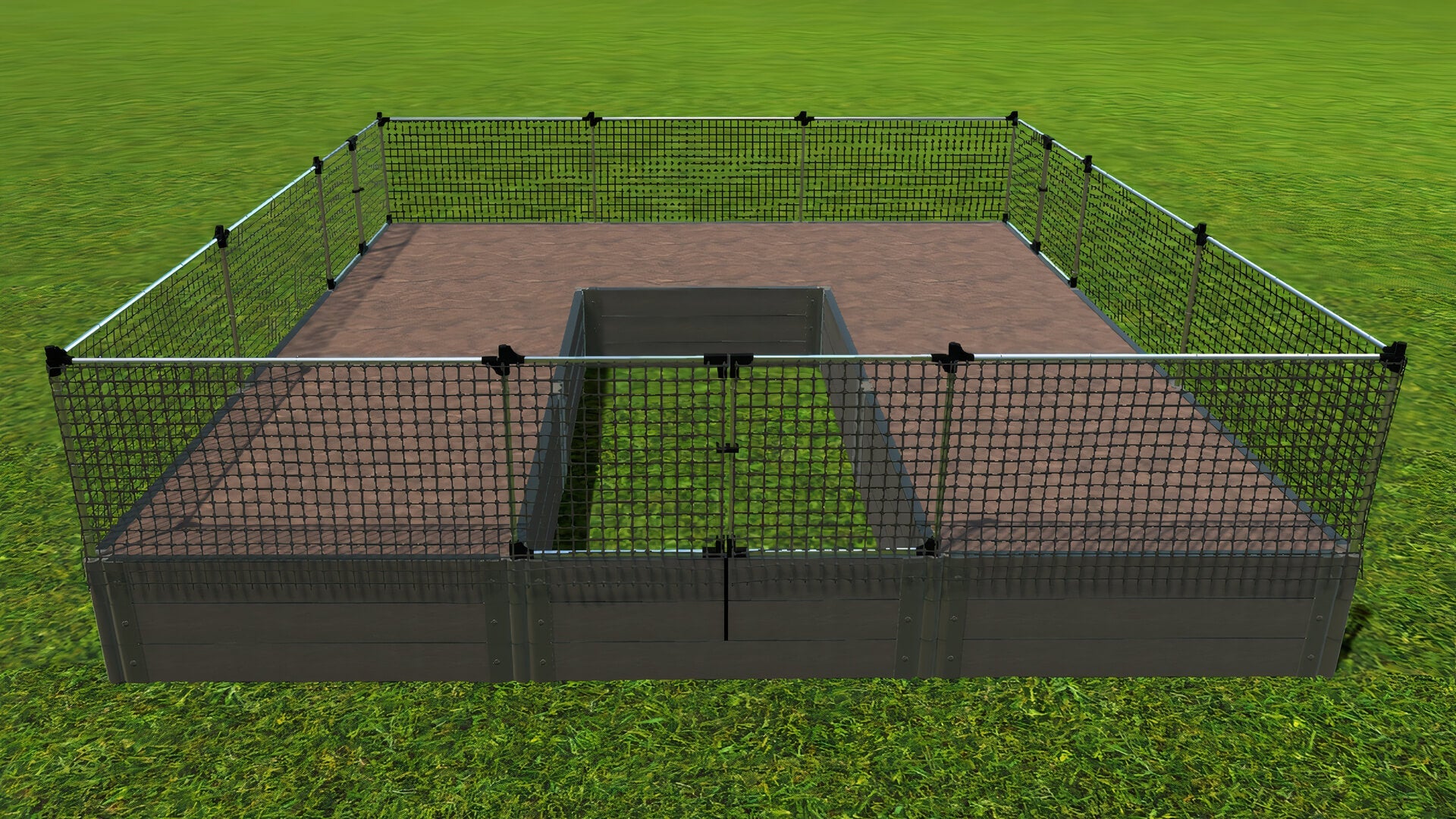 Walk-In 'Jumbo' 12' x 12' Animal Barrier Raised Garden Bed - 2