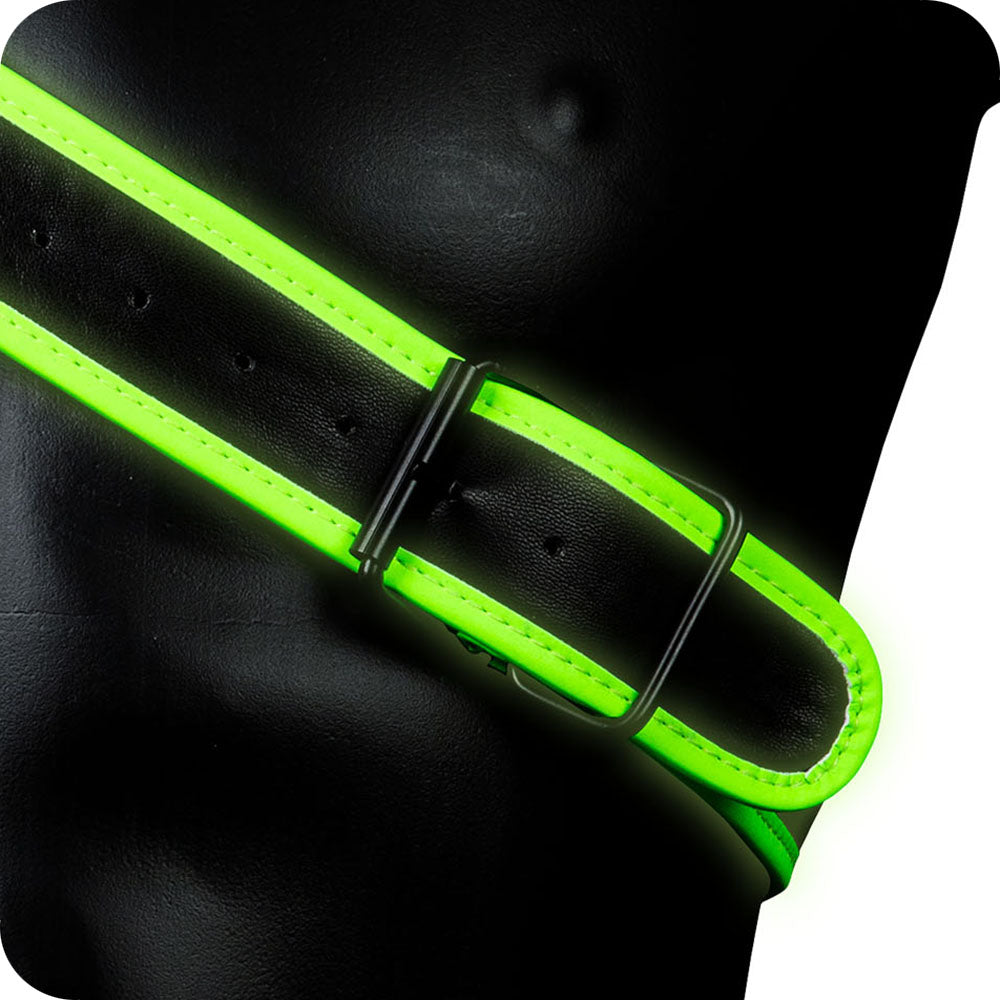 Ouch! Glow In the Dark Gladiator Harness in S/M