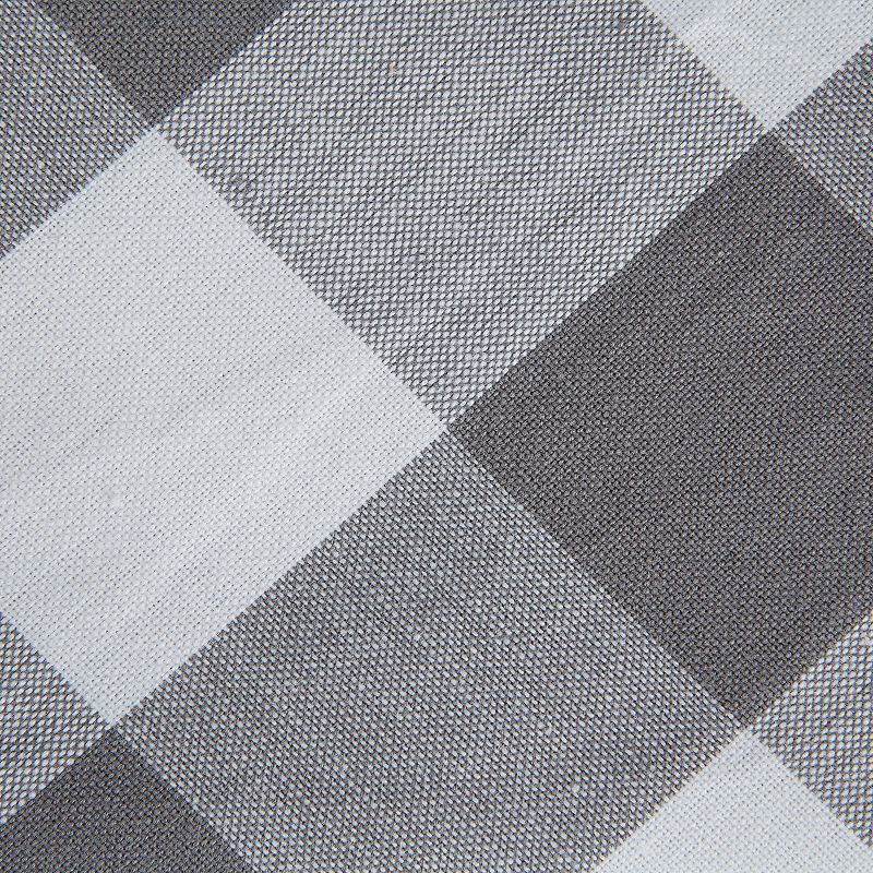 60 x 84 Gray and White Buffalo Checkered Table Cloth