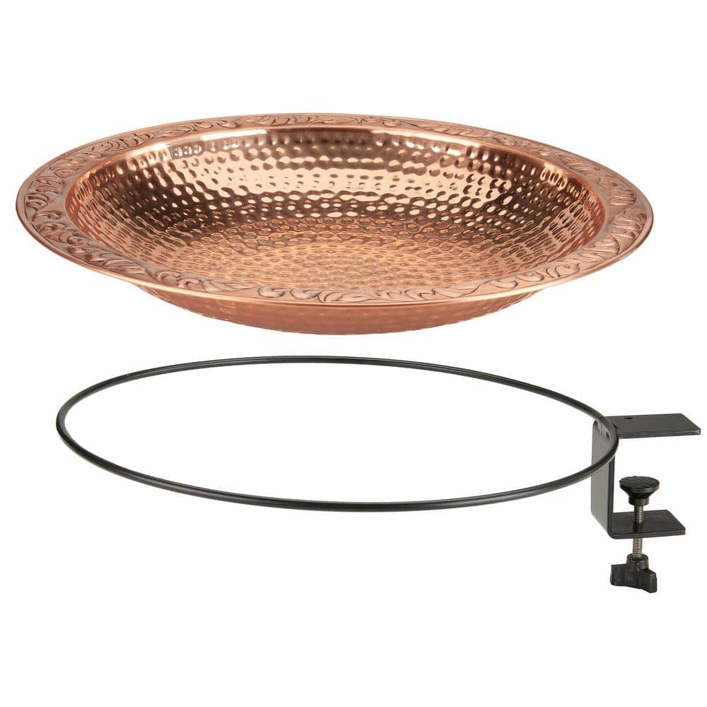 Good Directions 18 in. Pure Copper Deck Mount Birdbath BBD18