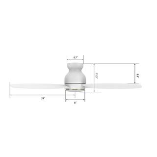 CARRO Trendsetter 48 in. Dimmable LED IndoorOutdoor White Smart Ceiling Fan with Light and Remote Works wAlexaGoogle Home HS483Q-L12-W1-1