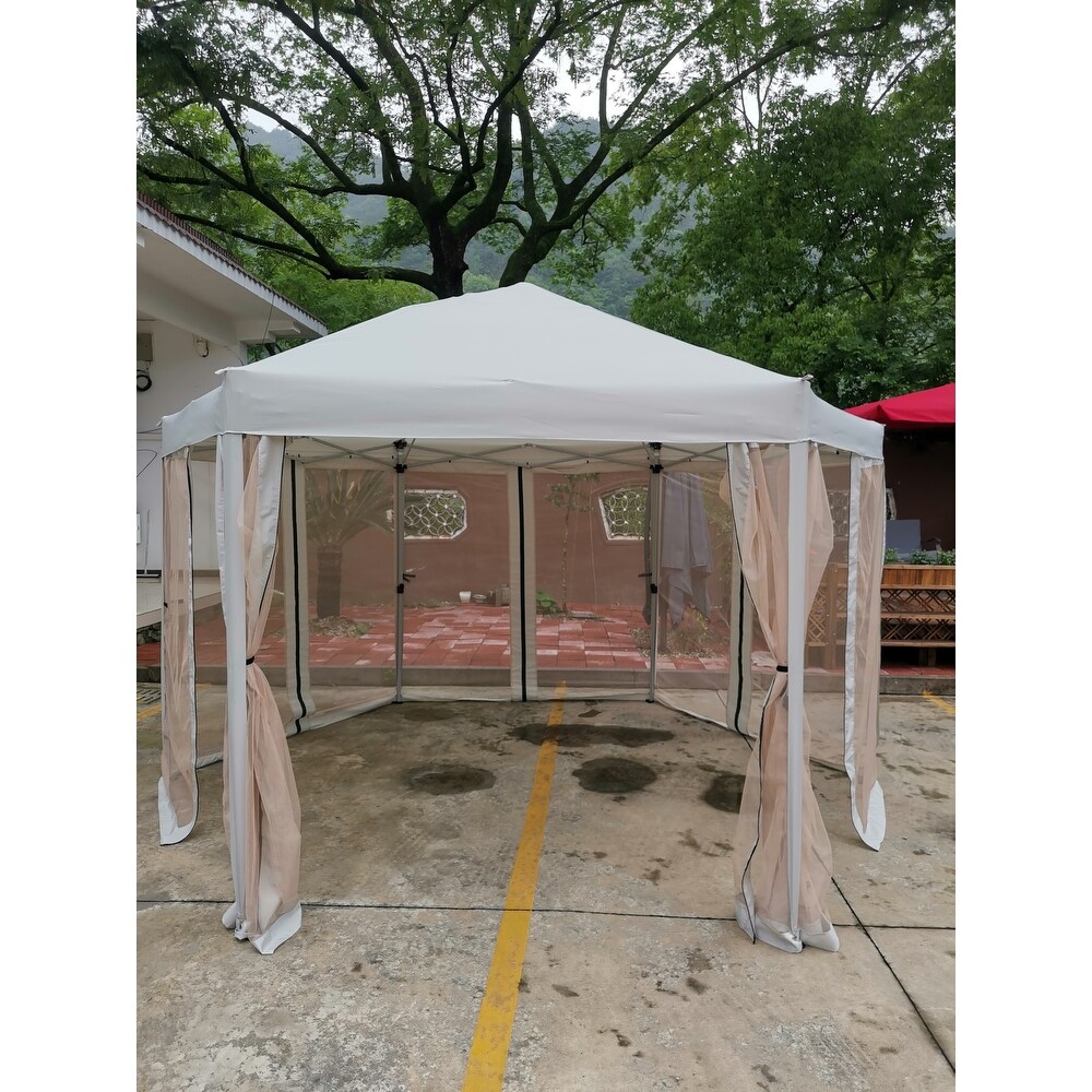 Pop Up Gazebo Tent Outdoor Canopy Hexagonal Canopies