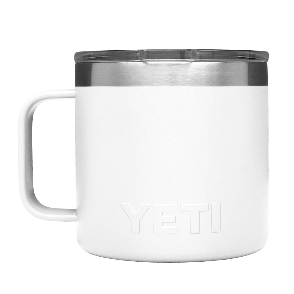 Yeti Rambler Mug with MagSlider Lid 14oz， White ;