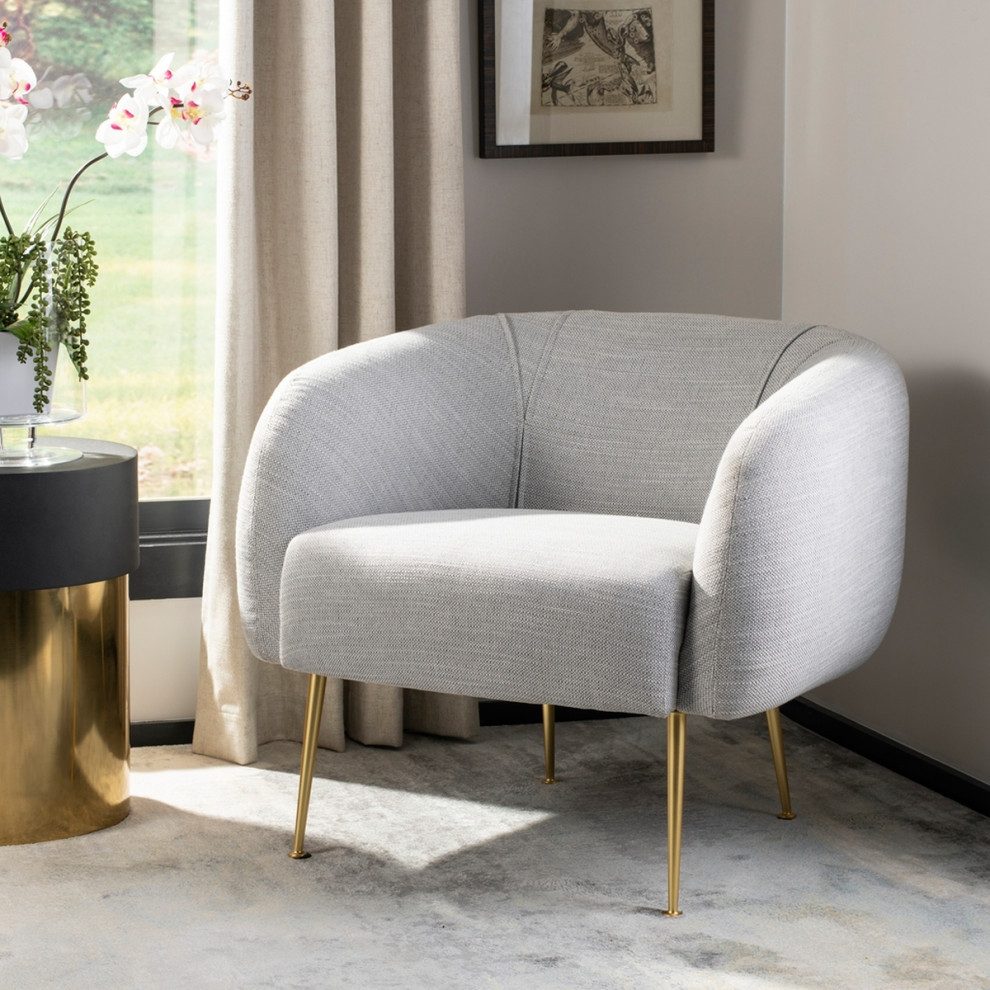 Natal Poly Blend Accent Chair Light Grey   Midcentury   Armchairs And Accent Chairs   by Virgil Stanis Design  Houzz