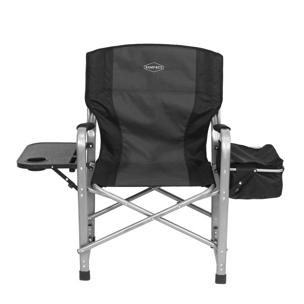 Kamp-Rite Outdoor Camp Folding Director's Chair with Table Cooler and Opener KAMPCC119