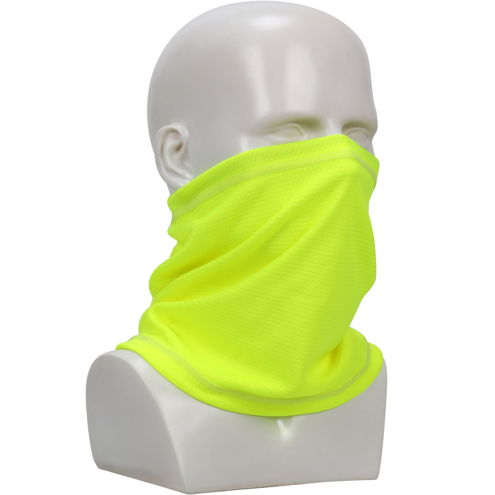 Protective Industrial Products Clima Band Neck Gaiter Hi Vis Yellow Adjustable 2 Layer