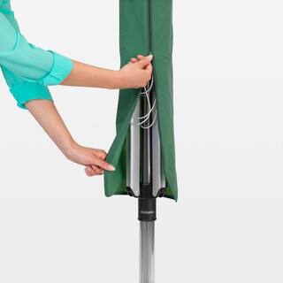 Brabantia Lift-O-Matic 164 ft. Retractable Outdoor Clothesline + Ground Spike + Cover - Metallic Gray 310966