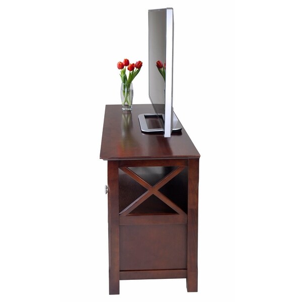 Xola TV Stand， Cappuccino - 44.02 x 15.94 x 24.02 inches