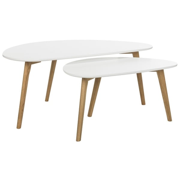 Olida Double Coffee Table， White