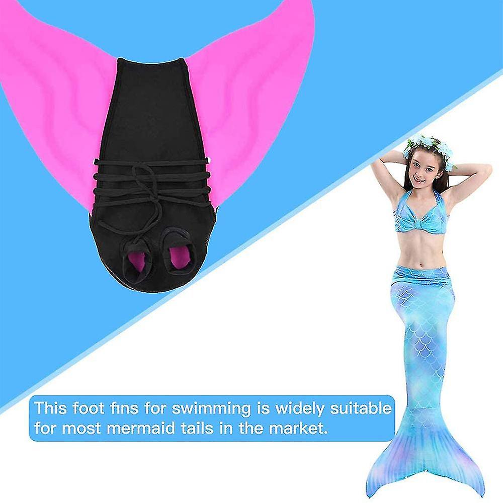 Miman Swim Fins For Kids， Mermaid Tail Fins One-piece Flipper Diving Fins