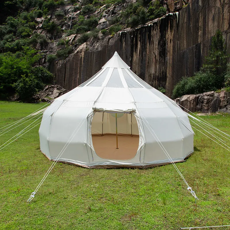 go hike safari resort camping luxury water drop tent glamping waterproof oxford cotton canvas star gazer bell tent for parties