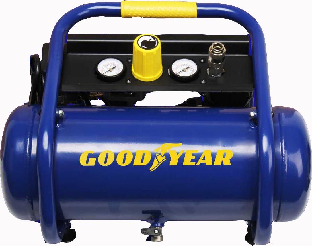 GOODYEAR 2 Gallon Quiet Portable Roll Cage Design Air Compressor