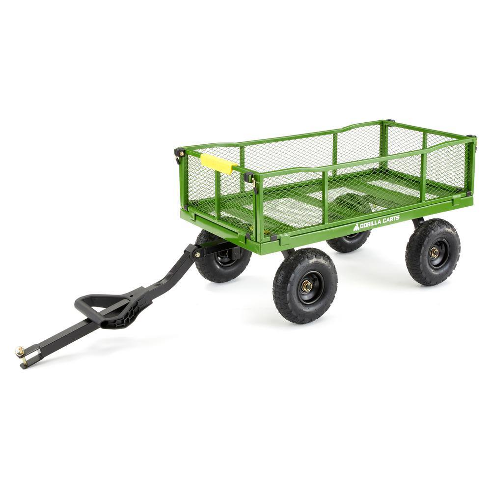 GORILLA CARTS 4 cu. ft. Metal Garden Utility Cart GCG-2140