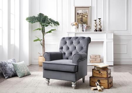 Glory Furniture G0810-C Glory Furniture Anna G0810-C Accent Arm Chair   GRAY