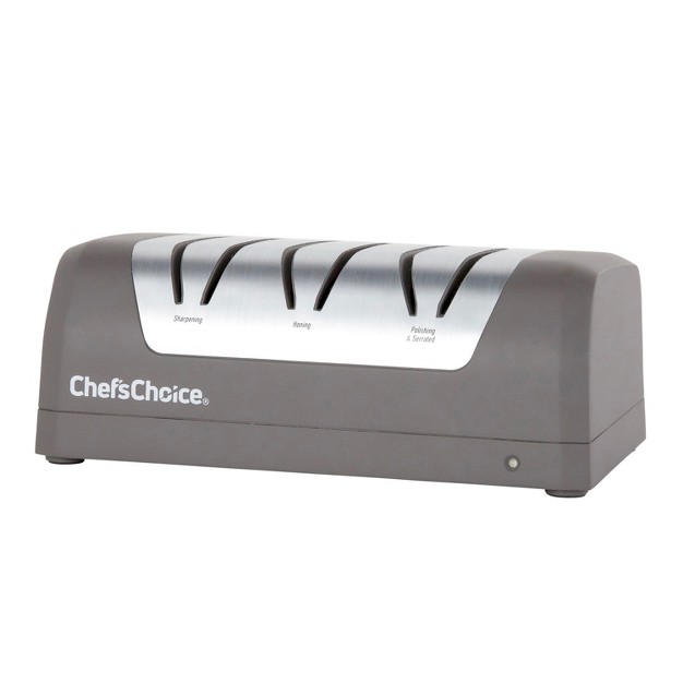 Chef x27 schoice Rechargeable Three stage Dc 320 Electric Knife Sharpener For Most Knives In Slate Gray shc32bgy11