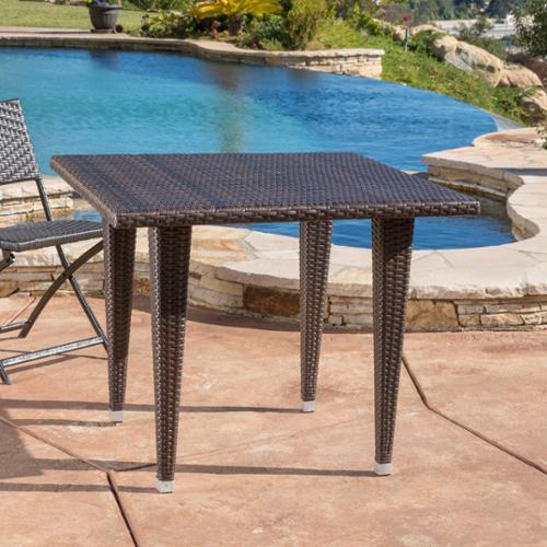 Dominica Brown Outdoor Square Table