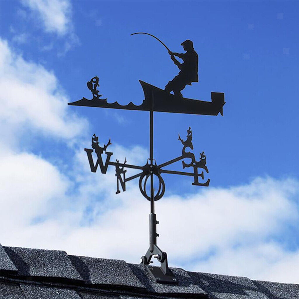 Weathervane Roof Mount Weather Vane Wind Direction Indicator Scene Stake