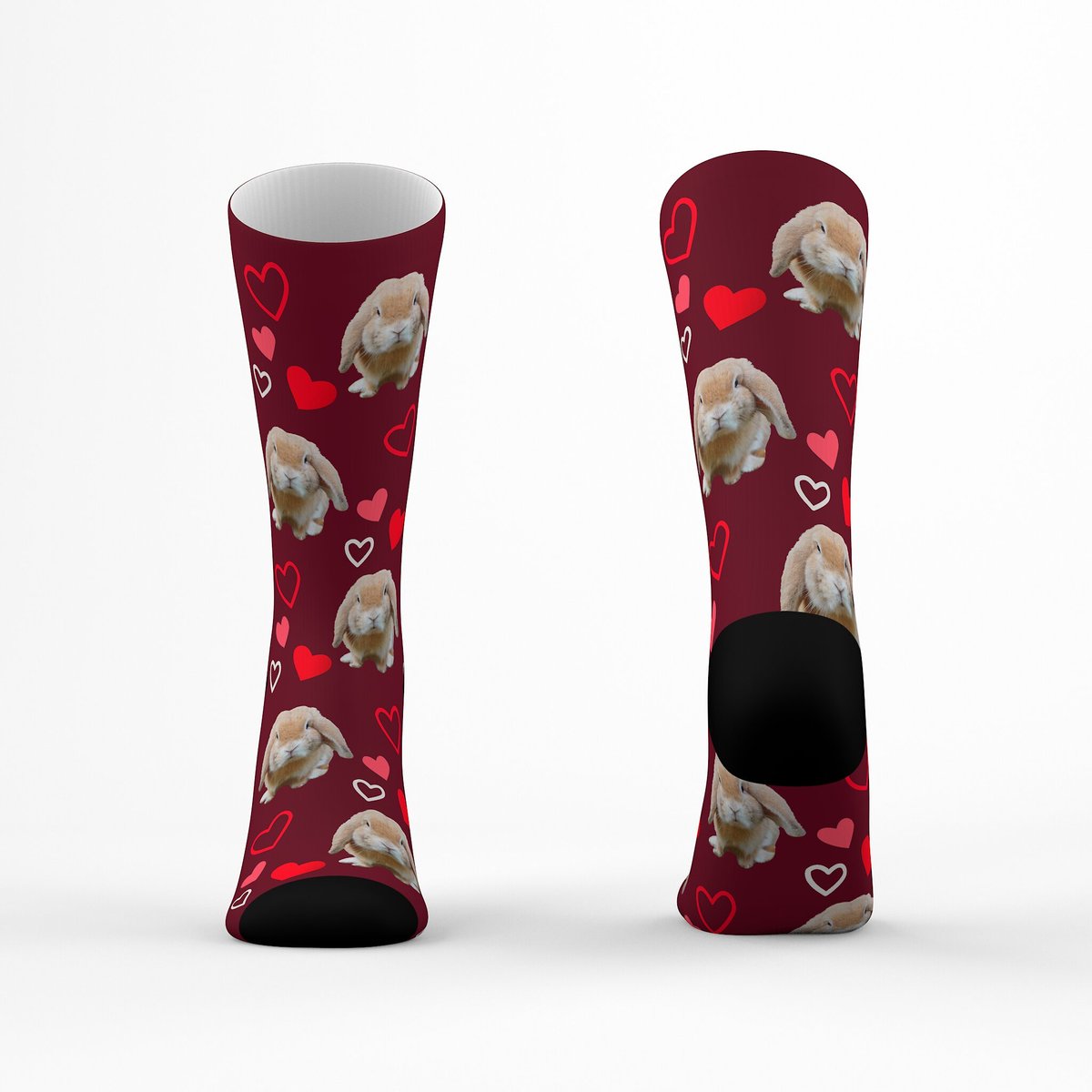 Tribe Socks Personalized Hearts and Love Pet Face Socks