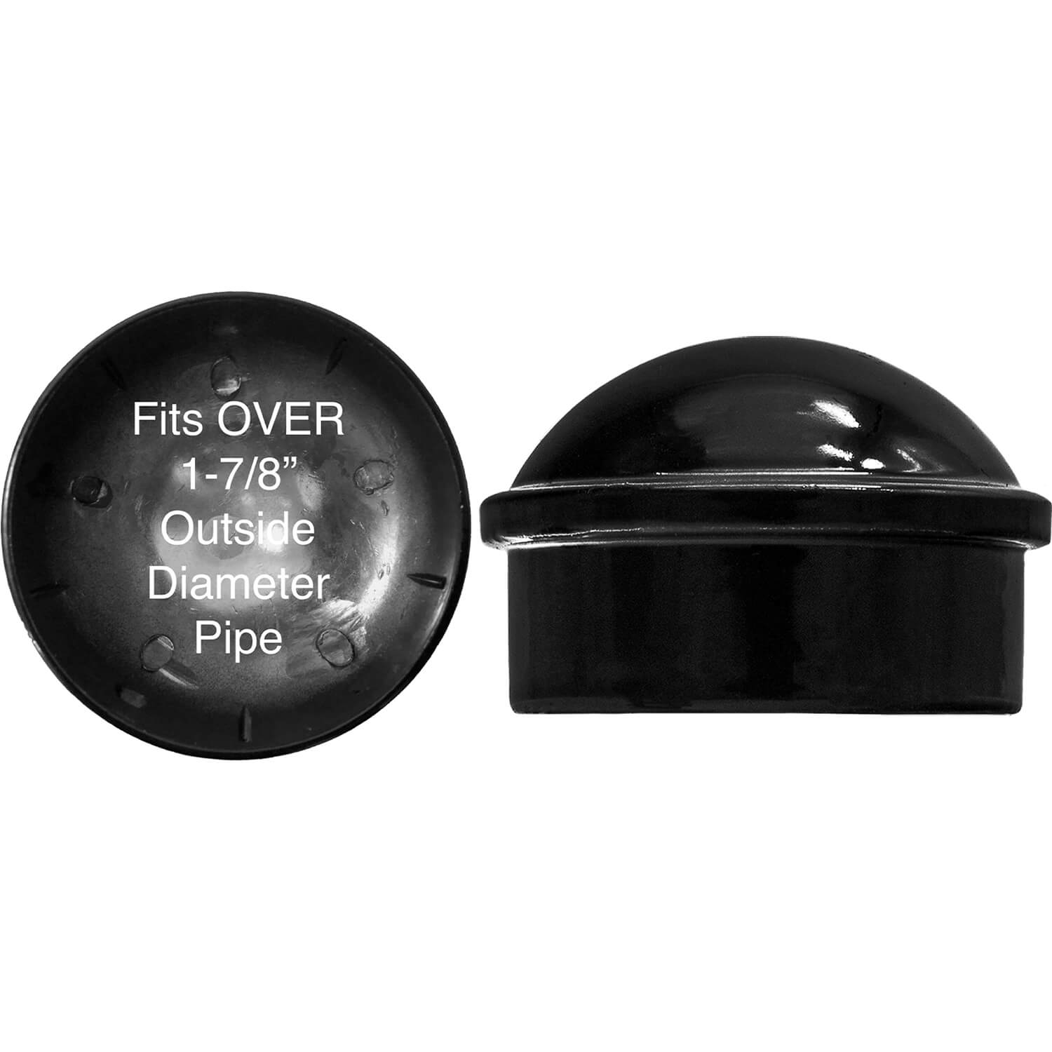 Jake Sales Brand - 1-7/8” - Chain Link Fence Post Cap - Black Aluminum - Each