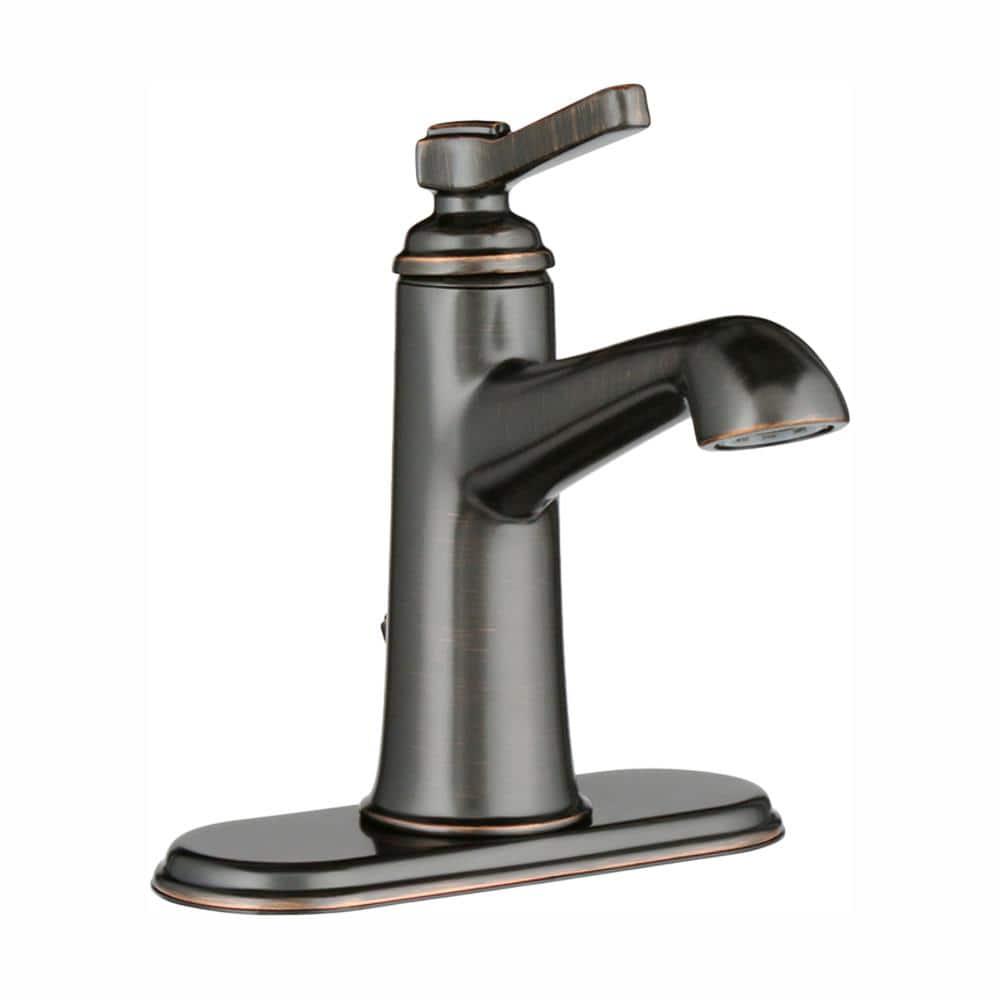 KOHLER Georgeson Single Hole SingleHandle Bathroom Faucet with Drain in OilRubbed Bronze