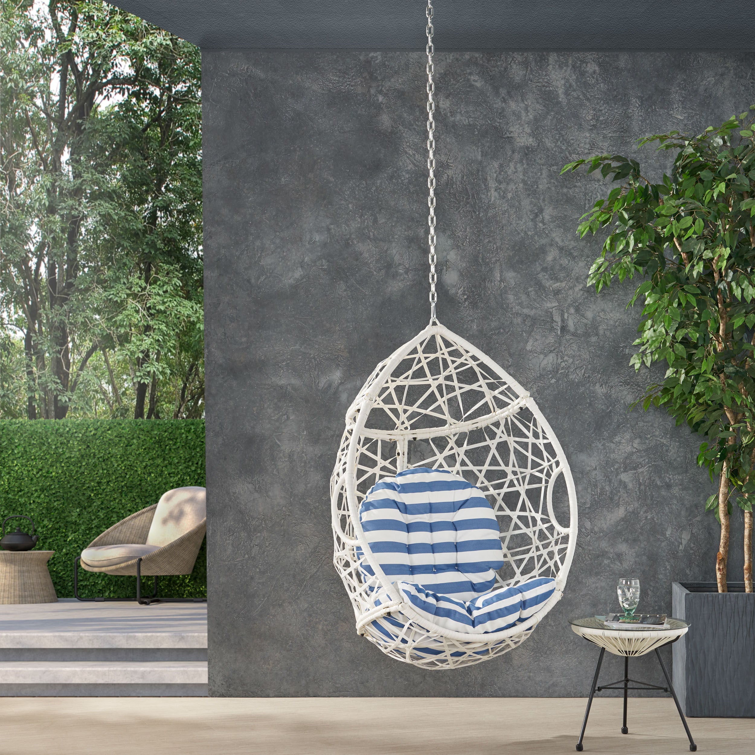 Layden Indoor/Outdoor Wicker Hanging Egg / Teardrop Chair (NO STAND)