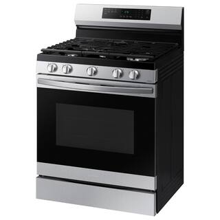  6 cu. ft. Smart Wi-Fi Enabled Convection Gas Range with No Preheat AirFry in Stainless Steel NX60A6511SS