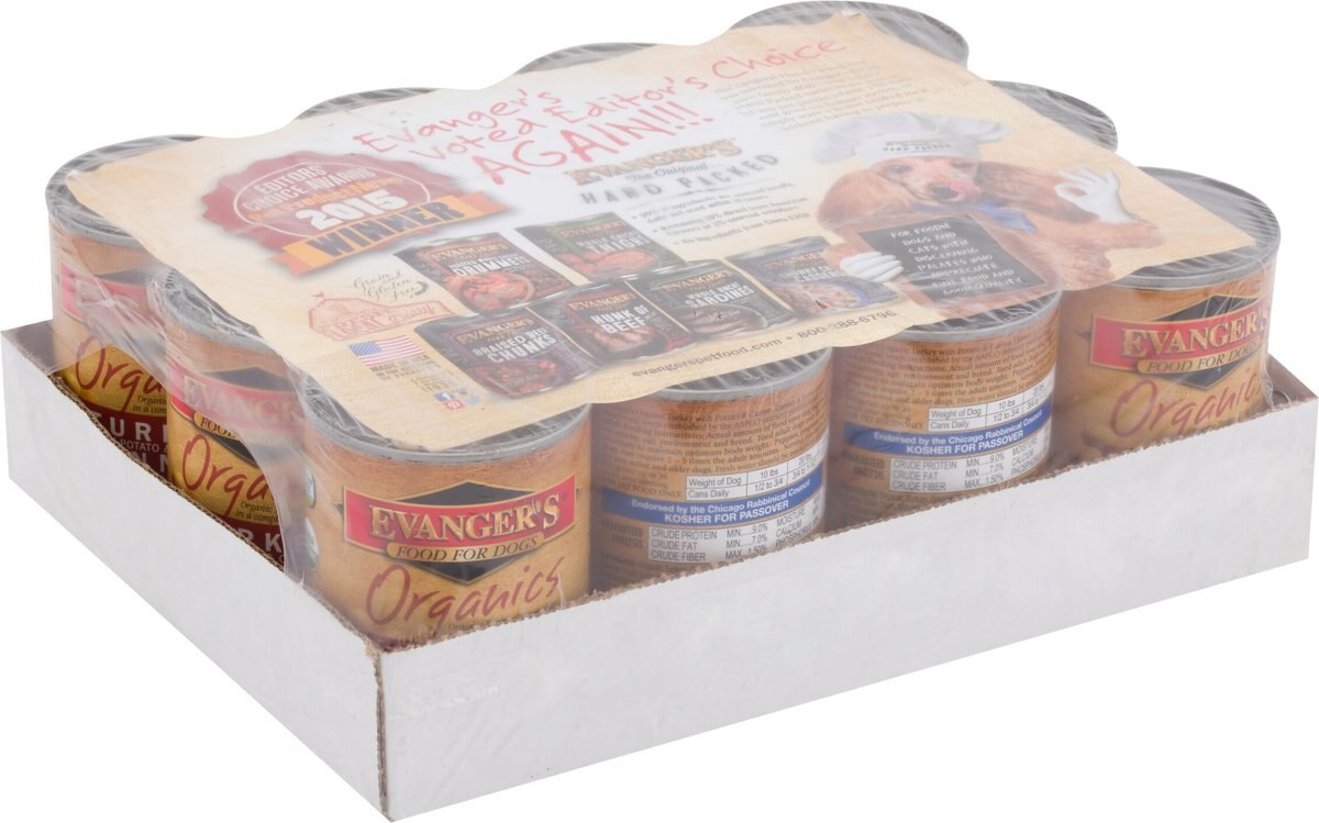 Evanger's Organics Turkey with Potato and Carrots Dinner Grain-Free Canned Dog Food