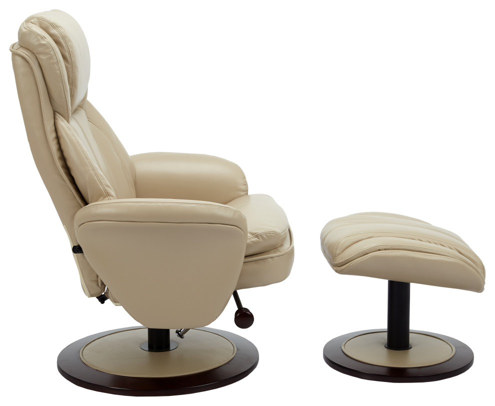 Nova Recliner and Ottoman in Cobblestone Air Leather   Contemporary   Recliner Chairs   by Progressive Furniture  Houzz