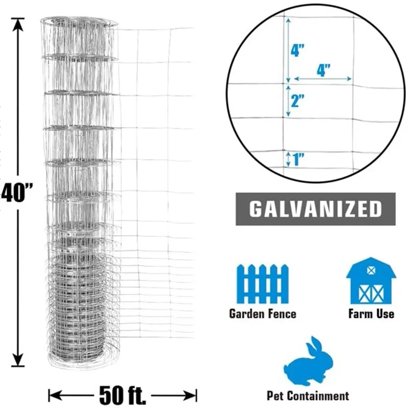 Wholesale Promotion High Tensile Galvanized Fixed Knot Field Fence For Cattle