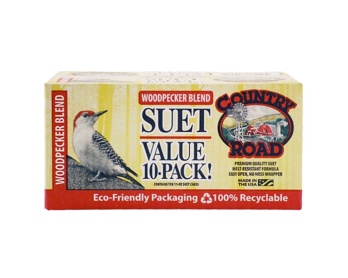 Country Road Woodpecker Blend Suet， 10 Pack - 349