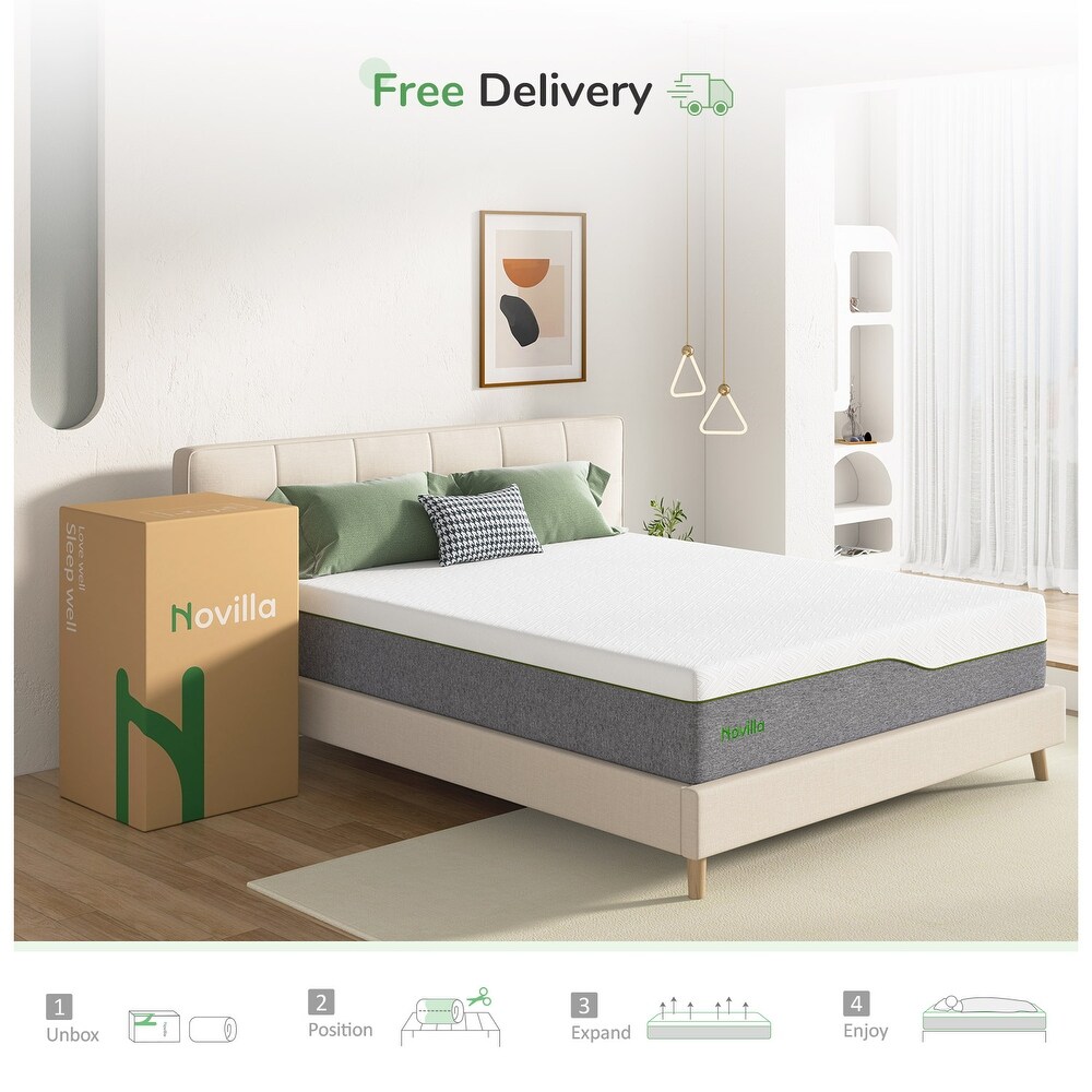 Novilla 12 inch Medium Comfort Gel Memory Foam Mattress