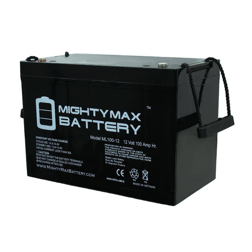 MIGHTY MAX BATTERY 12V 100Ah Replacement For Trojan SCS150 MAX3465094