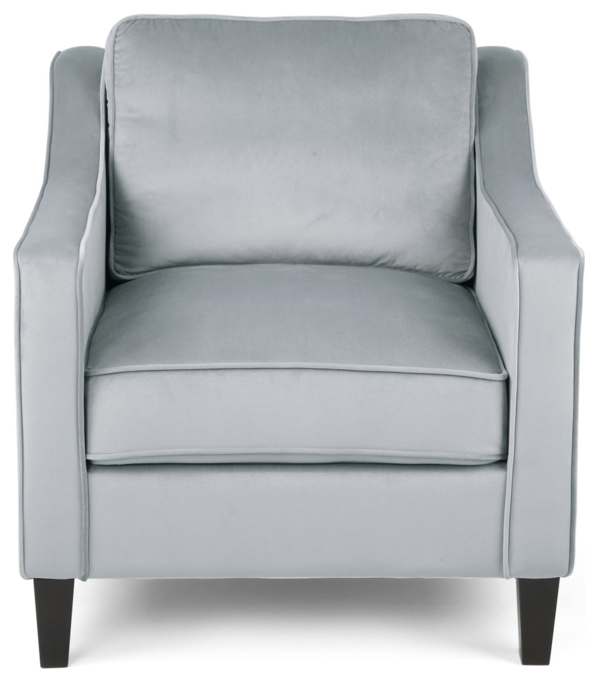 Desdemona Velvet Club Chair   Transitional   Armchairs And Accent Chairs   by GDFStudio  Houzz