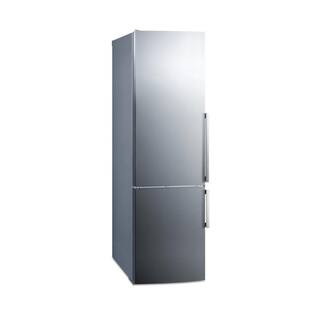 Summit Appliance 23.25 in. W 11.35 cu. ft. Bottom Freezer Refrigerator in Stainless Steel Counter Depth FFBF246SSLHDE