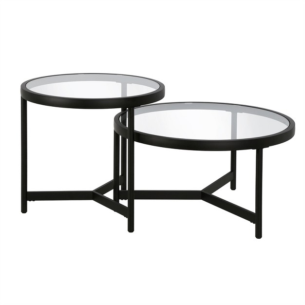 Black Bronze Two piece Coffee Table Set Henn amp hart