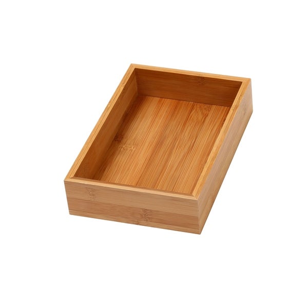 YBM Home Bamboo Kitchen Drawer Organizer Storage Box