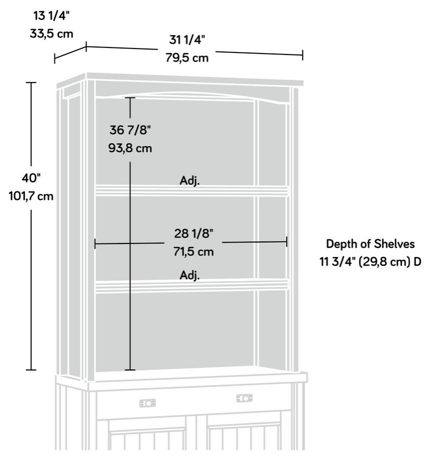 Costa Library Hutch  Coffee Oak   Transitional   Outdoor Hanging Lights   by BisonOffice  Houzz