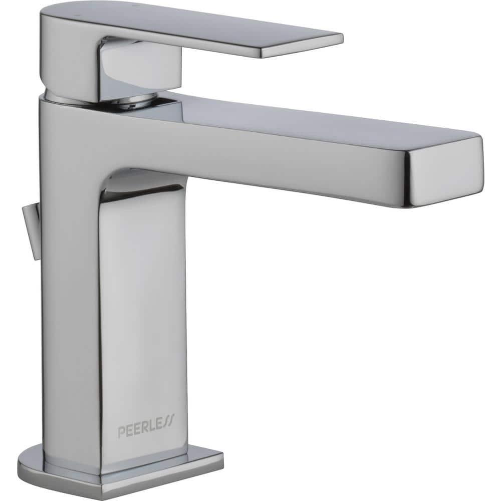 Peerless Xander Single Hole SingleHandle Bathroom Faucet with Metal PopUp Assembly in Chrome