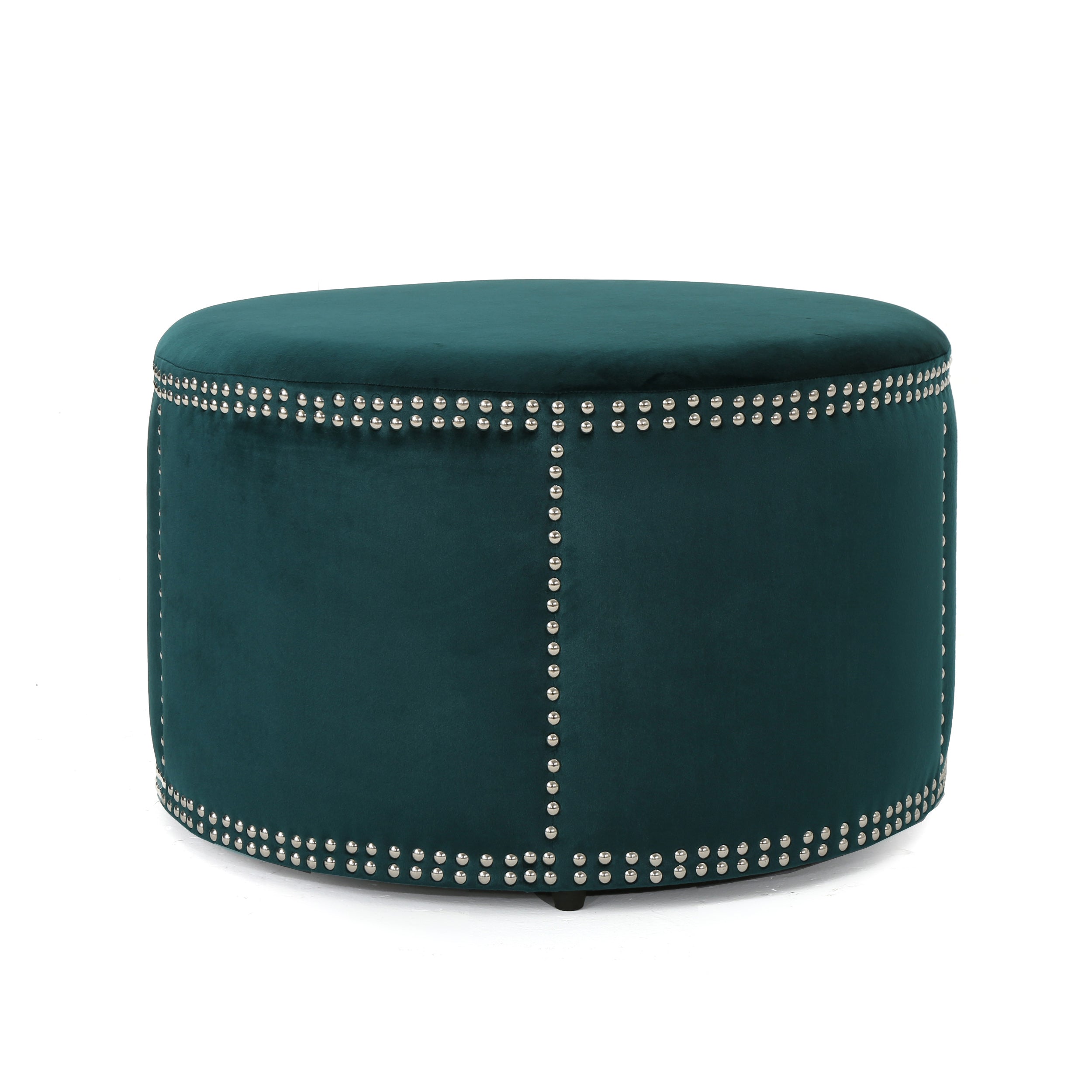 Jesper Studded New Velvet Ottoman