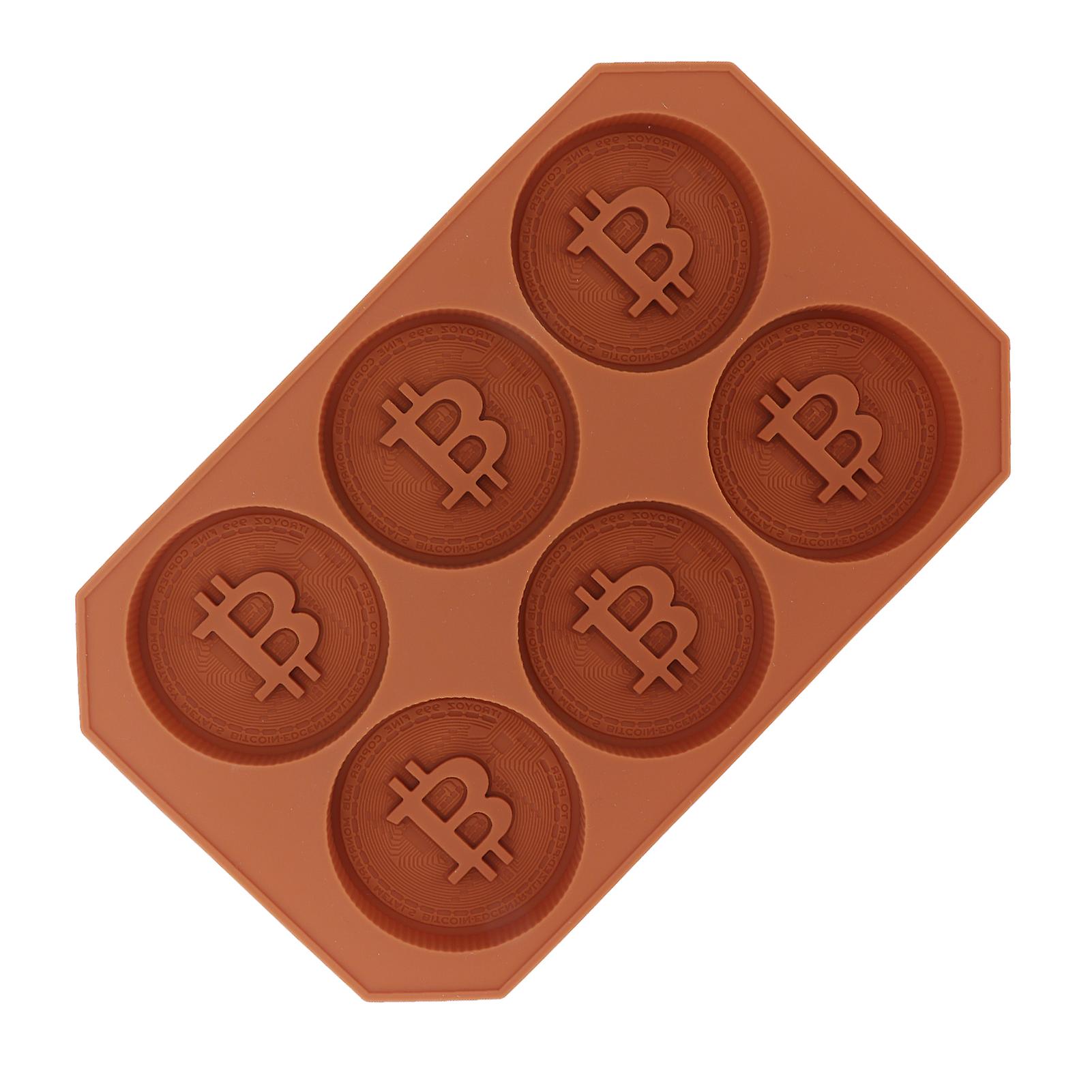 Cake Mold， Diy Bitcoin Virtual Coin Silicone Chocolate Mold Easy To Demold Flexible Candy Mold Baking Tools For Cake， Cookie， Chocolate