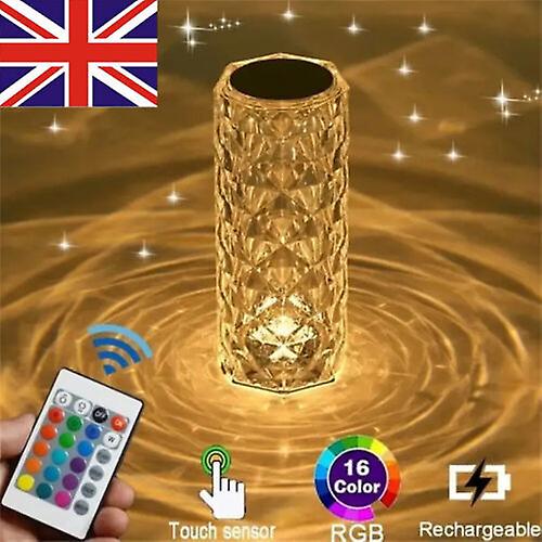 Usb Rechargeable Touch Table Lamp Room Decor Diamond Crystal Bedside Night Light W12645632