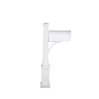 Postal PRO White The Lexington Mailbox and Post Kit PP350WH